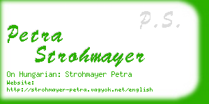 petra strohmayer business card